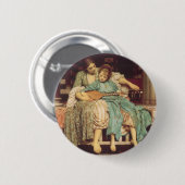 Lord Frederic Leightonによる音楽レッスン 缶バッジ (正面&裏面)