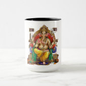 Lord Ganesh、ヒンドゥー教の富と財産の神 マグカップ (中央)