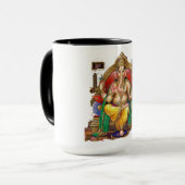 Lord Ganesh、ヒンドゥー教の富と財産の神 マグカップ (正面左)