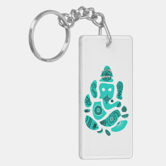 Lord Ganesh Elephant India Keychain キーホルダー (正面左)