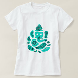 Lord Ganesh Elephant Women's Basic T-Shirt, White Tシャツ