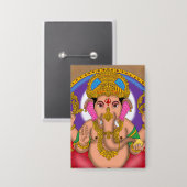 Lord Ganesha Button 缶バッジ (正面/裏面)