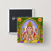 Lord Ganesha Button 缶バッジ (正面&裏面)