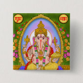 Lord Ganesha Button 缶バッジ (正面)