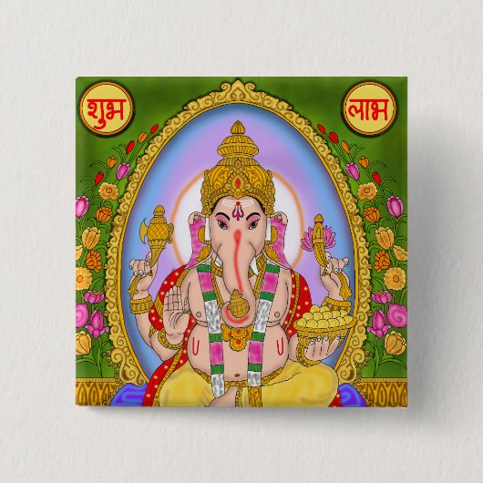 Lord Ganesha Button 缶バッジ (正面)