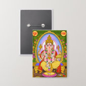 Lord Ganesha Button 缶バッジ (正面/裏面)