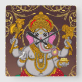 Lord Ganesha Clock スクエア壁時計 (正面)
