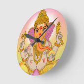 Lord Ganesha Clock ラウンド壁時計 (傾斜)