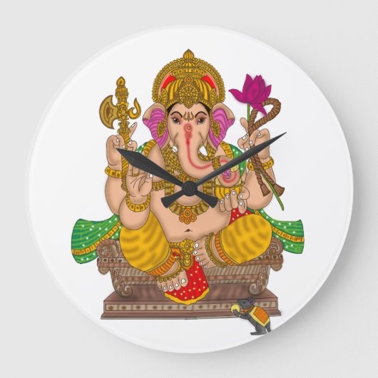 Lord Ganesha Clock ラージ壁時計 (正面)