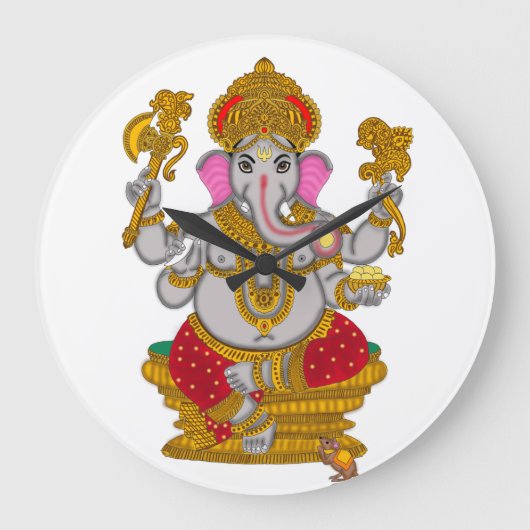 Lord Ganesha Clock ラージ壁時計 (正面)