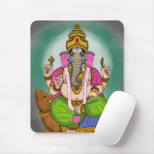 Lord Ganesha Mouse Pad マウスパッド (マウス)