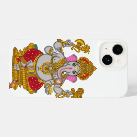 Lord Ganesha Phone Cover iPhoneケース (裏面横)