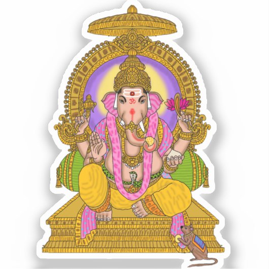 Lord Ganesha Sticker シール (正面)