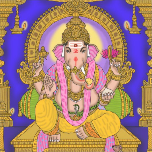 Lord Ganesha Sticker シール (正面)