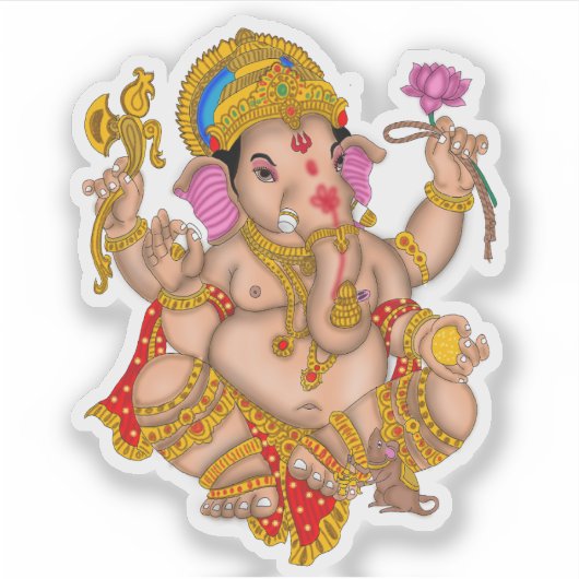 Lord Ganesha Sticker シール (正面)