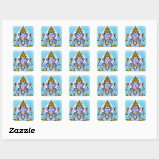 Lord Ganesha Sticker スクエアシール (シート)