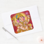 Lord Ganesha Sticker スクエアシール (封筒)