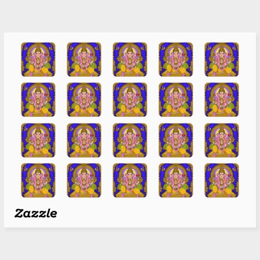 Lord Ganesha Sticker スクエアシール (シート)