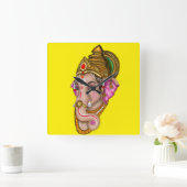 Lord Ganesha Wall Clock スクエア壁時計 (ホーム)