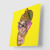 Lord Ganesha Wall Clock スクエア壁時計 (傾斜)