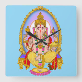 Lord Ganesha Wall Clock スクエア壁時計