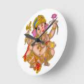 Lord Ganesha Wall Clock ラウンド壁時計 (傾斜)