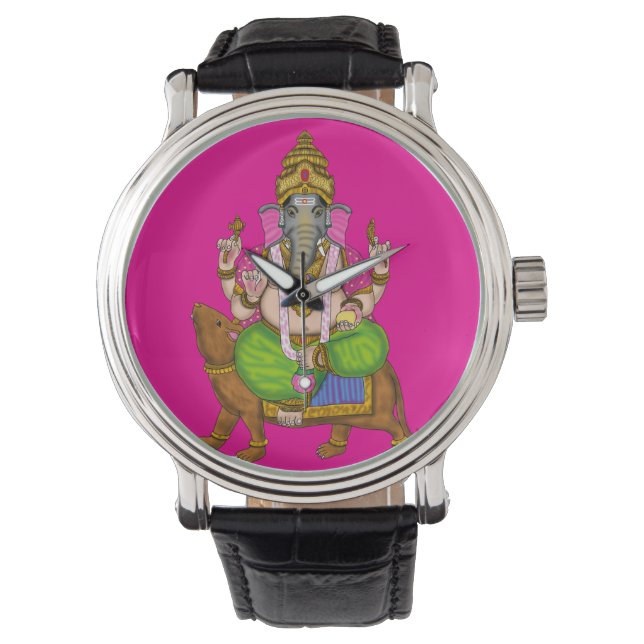 Lord Ganesha Wall Clock 腕時計 (正面)