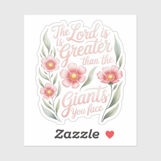 Lord Greater Than Giants You Face Religious  シール (シート)