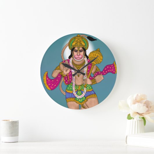 Lord Hanuman Clock ラージ壁時計 (ホーム)