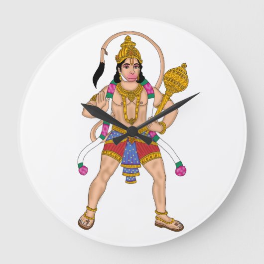 Lord Hanuman Clock ラージ壁時計 (正面)