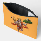 Lord Hanuman Flying Lifting Mountain アクセサリーポーチ (見開き)