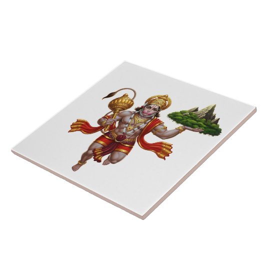 Lord Hanuman Flying Lifting Mountain タイル (側面)