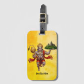Lord Hanuman Flying Lifting Mountain ラゲッジタグ (正面縦)