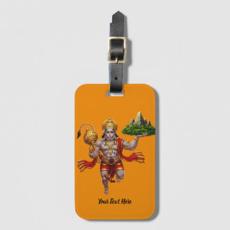 Lord Hanuman Flying Lifting Mountain Luggage Tag ラゲッジタグ