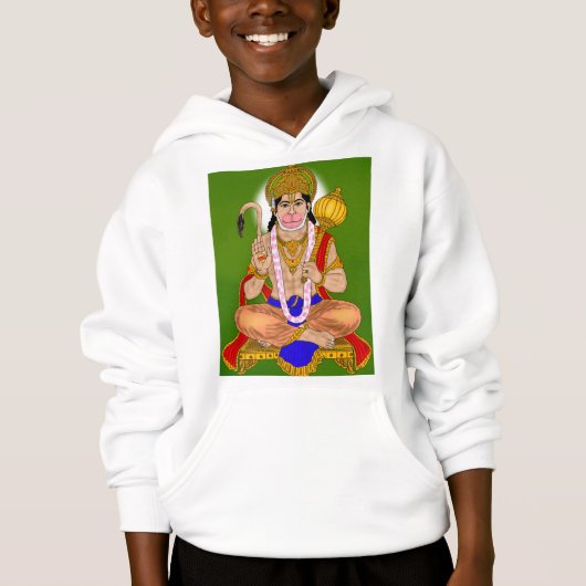 Lord Hanuman Hoodie – Winter Wear & Spiritual Fash (正面)