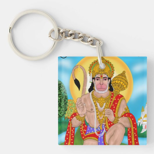 Lord Hanuman Keyring – Spiritual Keychain for Ever キーホルダー (正面)