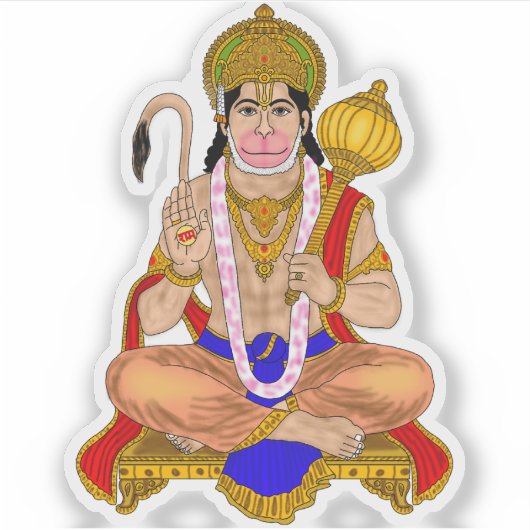 Lord Hanuman Sticker シール (正面)