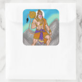 Lord Hanuman Sticker スクエアシール (バッグ)