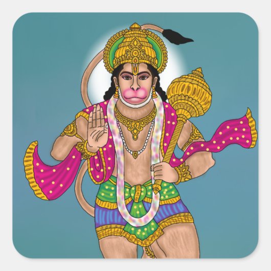 Lord Hanuman Sticker Pack スクエアシール (正面)