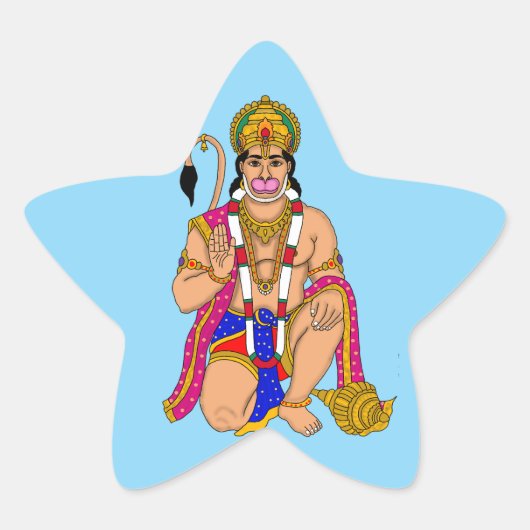 Lord Hanuman Stickers 星シール (正面)