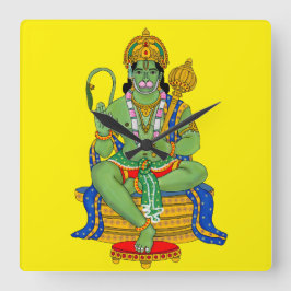 Lord Hanuman Wall Clock スクエア壁時計