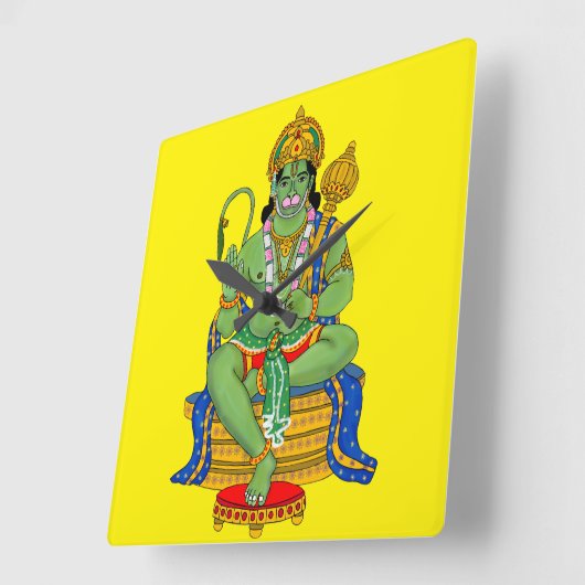 Lord Hanuman Wall Clock スクエア壁時計 (傾斜)
