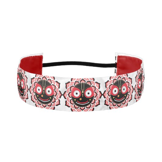 Lord Jagannath Face Chakra Hindu Deity アスレチックヘッドバンド (正面)