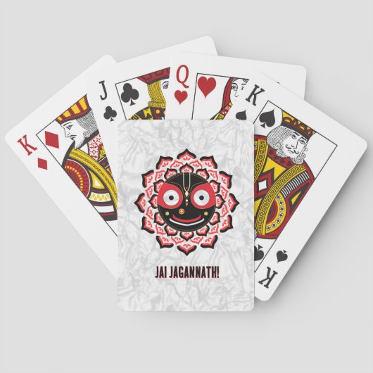 Lord Jagannath Face Chakra Hindu Deity トランプ (裏面)