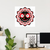 Lord Jagannath Face Chakra Hindu Deity ポスター (ホームオフィス)