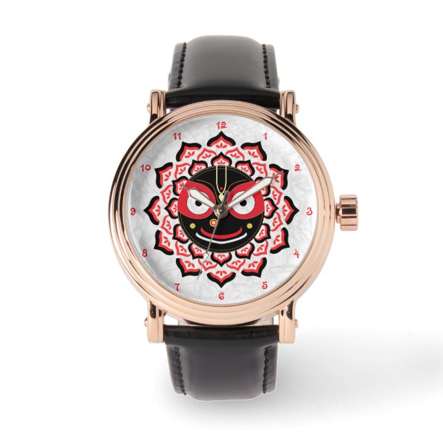 Lord Jagannath Face Chakra Hindu Deity 腕時計 (正面)