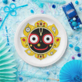 Lord Jagannath Face Hindu Deity Spiritual ペーパープレート (パーティー)