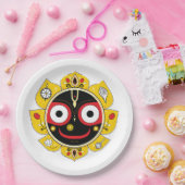 Lord Jagannath Face Hindu Deity Spiritual ペーパープレート (パーティー)