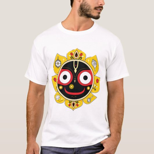 Lord Jagannath Face Hindu Deity Spiritual Tシャツ (正面)