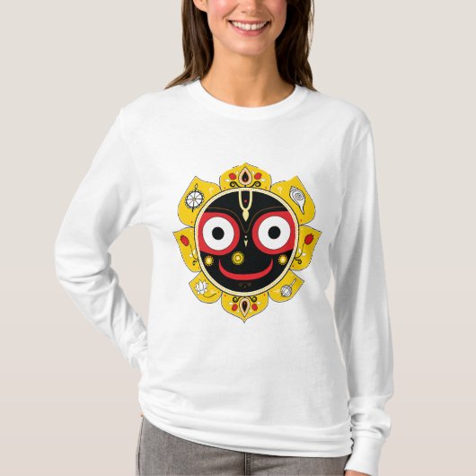 Lord Jagannath Face Hindu Deity Spiritual Tシャツ (正面)